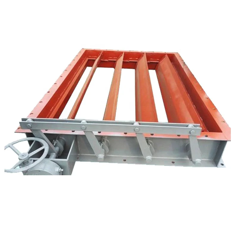 API Factory  Flange Steel Electric Rectangular Louver Shutter Regulating  Aeration Damper butterfly Valve