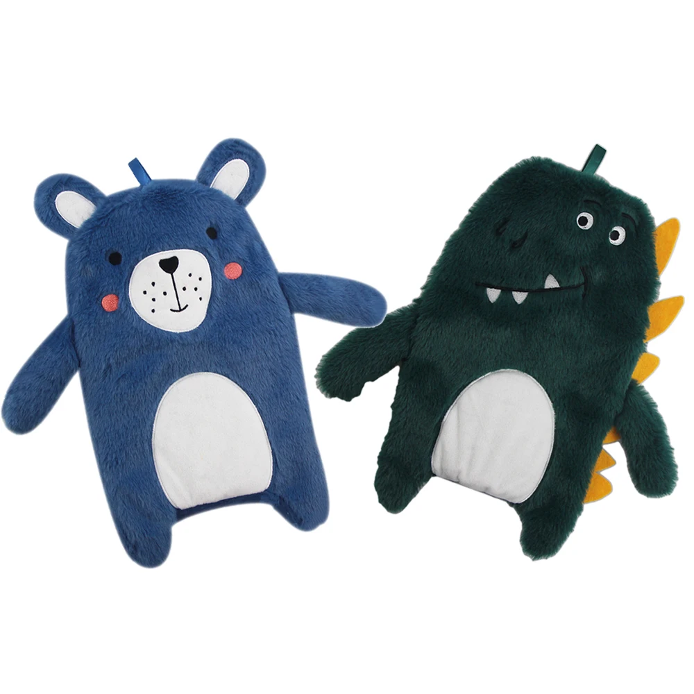 Wholesale Rubber Hot Water Bottle Cute Plush BS Hot Water Bag Animal Cover