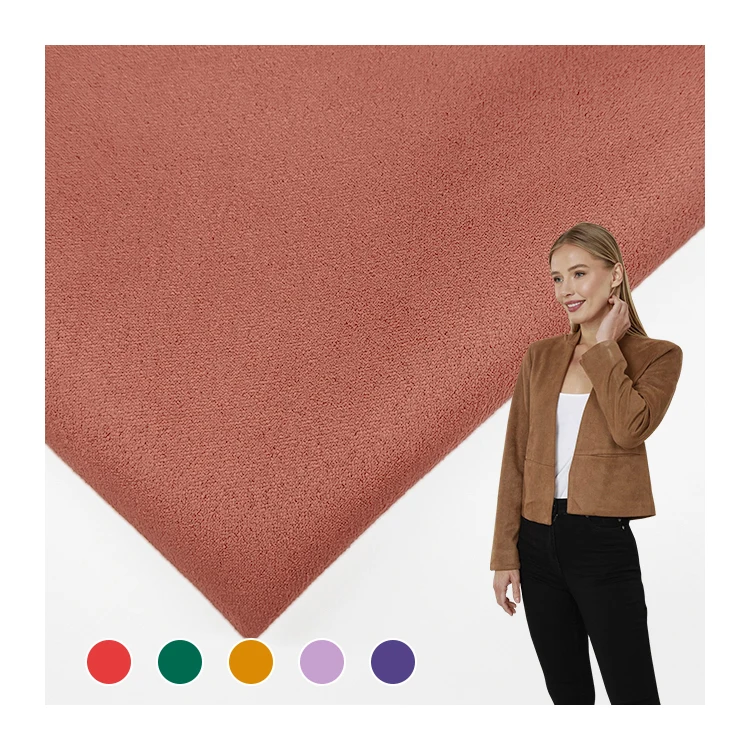 Factory Direct Sale Scuba Knit Cloth Fabric, Stretch Polyester Material Bonded Scuba Suede Fabric for Sale/