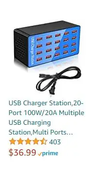 Caricatore USB Da 100W Con 20 Porte – Stazione Di Ricarica Rapida Con Protezione Multipla, Design Antiscivolo, Per Telefono E Tablet – Modello WLX-A5+ - 2