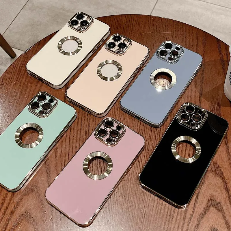 Universal Logo Hole CD Grain Camera Lens Protective Film 6D Electroplated Soft TPU Phone Cover Case for Samsung Galaxy A22 4G
