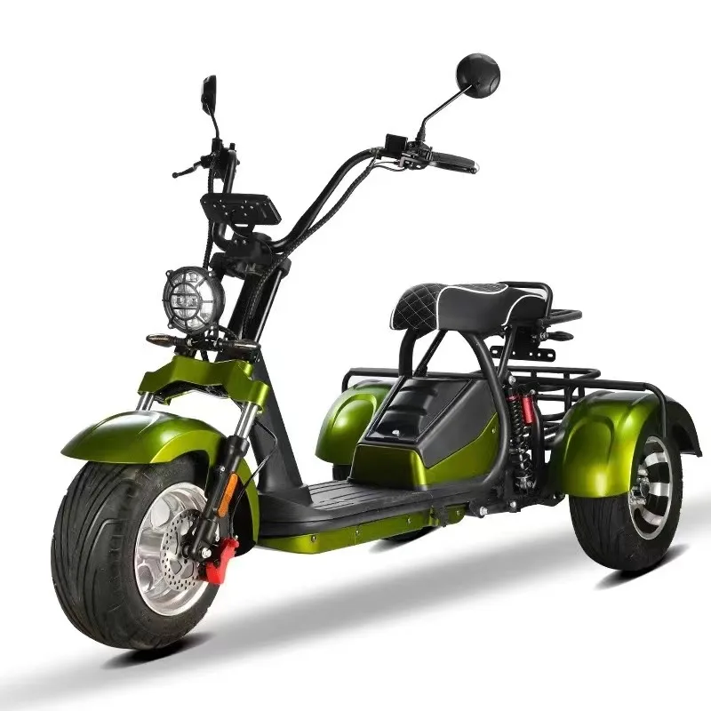 Adult Powerful Fast Speed With Upgraded Shock Absorber Three Wheel With Golf Holder Electric Scooter Citycoco