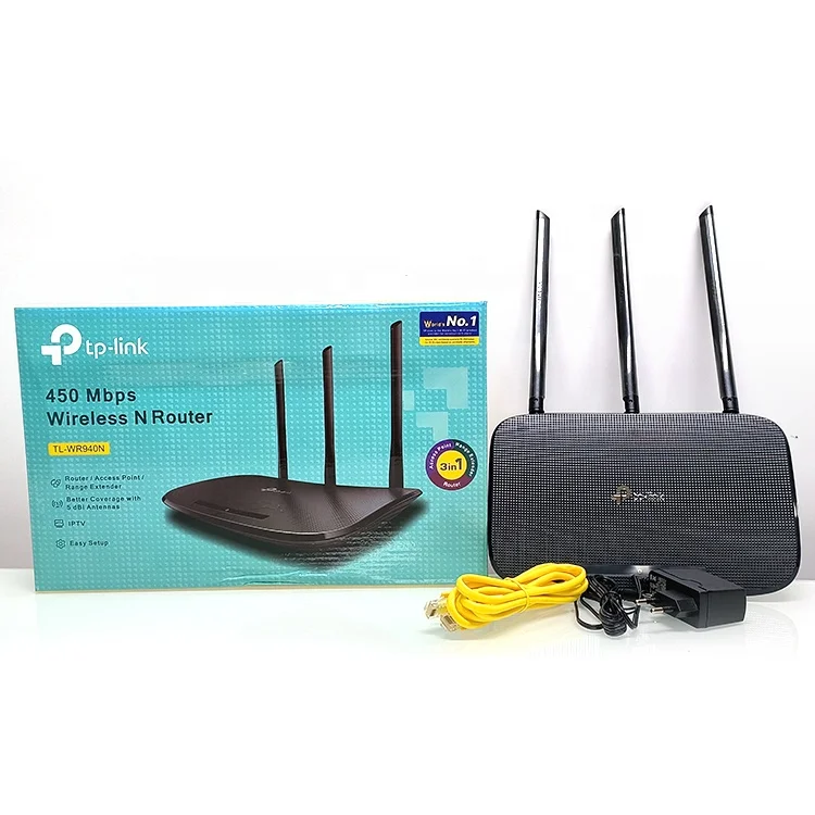 Router Inalambrico Tp-link Tl-wr940n 450 Mbps Color Negro