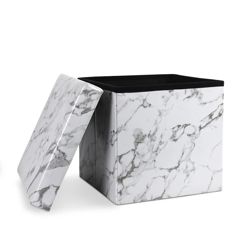 2021 Folding Ottoman Storage Footrest Factory Wholesale Modern Customized Ottoman Pouf