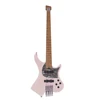 Custom 4 String Matte Headless Bass-Pink