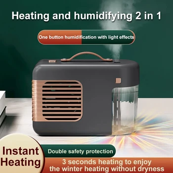 Alternative view of New Portable Desktop Energy Saving Heating Wire Warm Air Blower With Humidifier Aroma Diffuser Handle for Office Bedroom Home