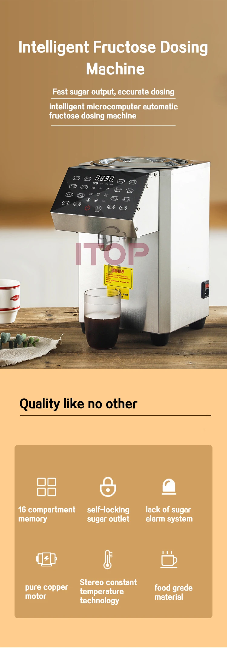 Stainless Steel Syrup Dosing Machine 8l Bubble Tea Fructose Dosing