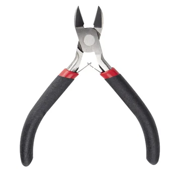 Mini Diagonal Pliers Plastic Handle Wire Cutting Shearing Grip Clamp Steel Work for DIY Chinese Factory Metric Measurement