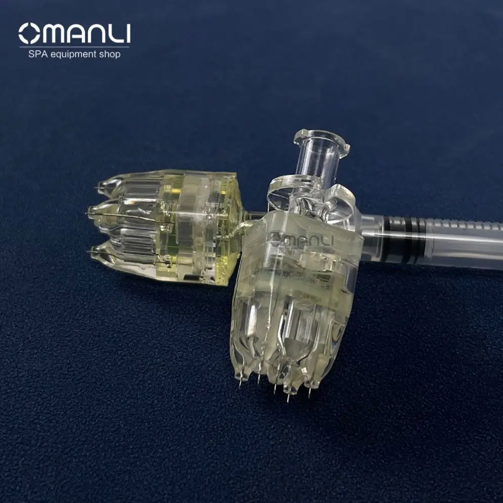 Korea 5-Pin Crystal Multi-Needle Hyaluronic Acid Filler Injector 34G 32G 1.5Mm ETO Disinfecting Type for Mesotherapy