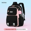 Black pink-3 piece set-backpack meal bag pencil bag