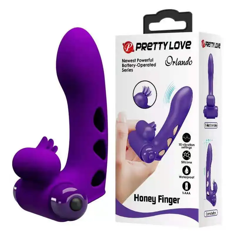 Amoura clitoral and G-spot finger vibrator with dual stimulation zones