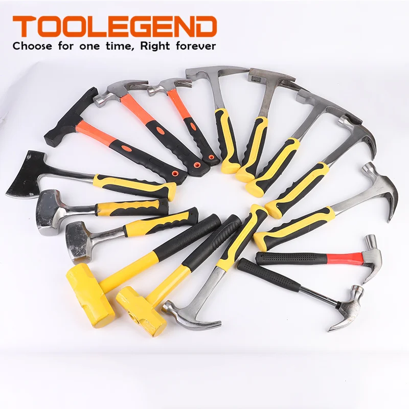 Best china drop forged carbon steel framing machinist wooden handle hammer head 200G-2KG