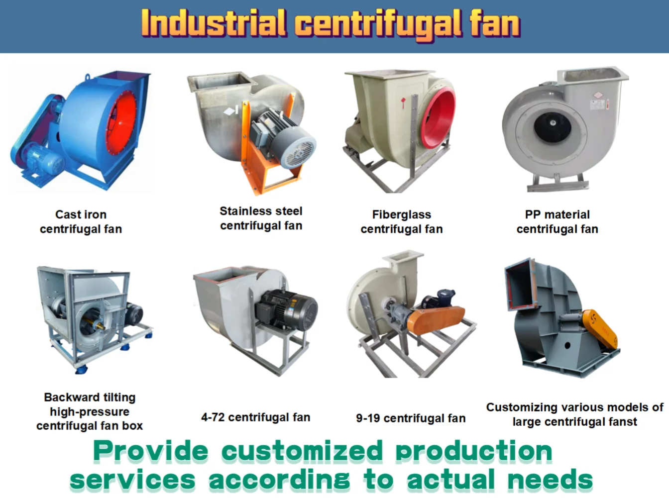 Backward Curved Blades Impeller, 380V, 4-72, FRP, Centrifugal - detail 6
