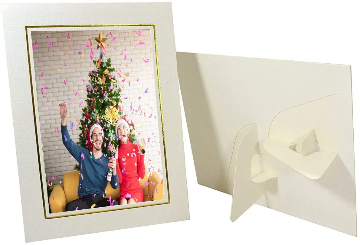 Personalized Cardboard Photo Easel Frame For 5x7 Photos Picture Frame