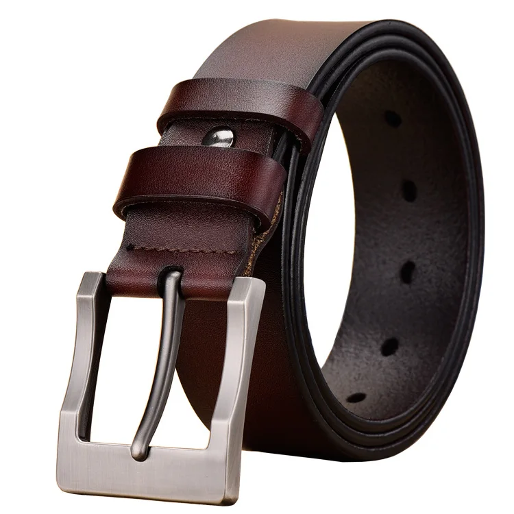 European Designer Belt Designer leather belt made of cowskin with copper needle  main image 2
