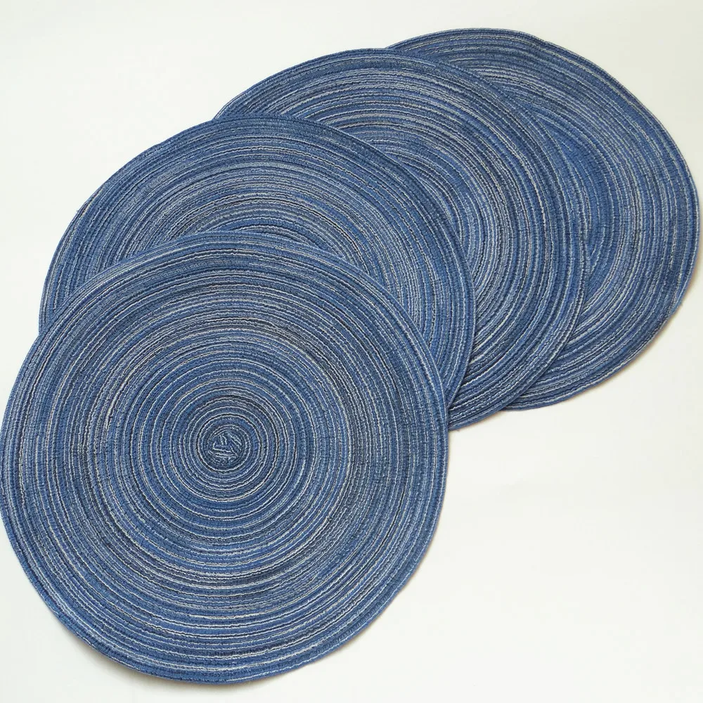 1Pcs Linen Woven Round Placemats Table Mat Heat Insulation Pad Non Slip Coasters 1Pcs Linen Woven Round Placemats Table Mat Heat Insulation Pad Non Slip Coasters