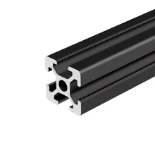 Black 2020 High Quality Custom Design Industrial Aluminum Profiles Square Punching 6000 Series Grade aluminum profile
