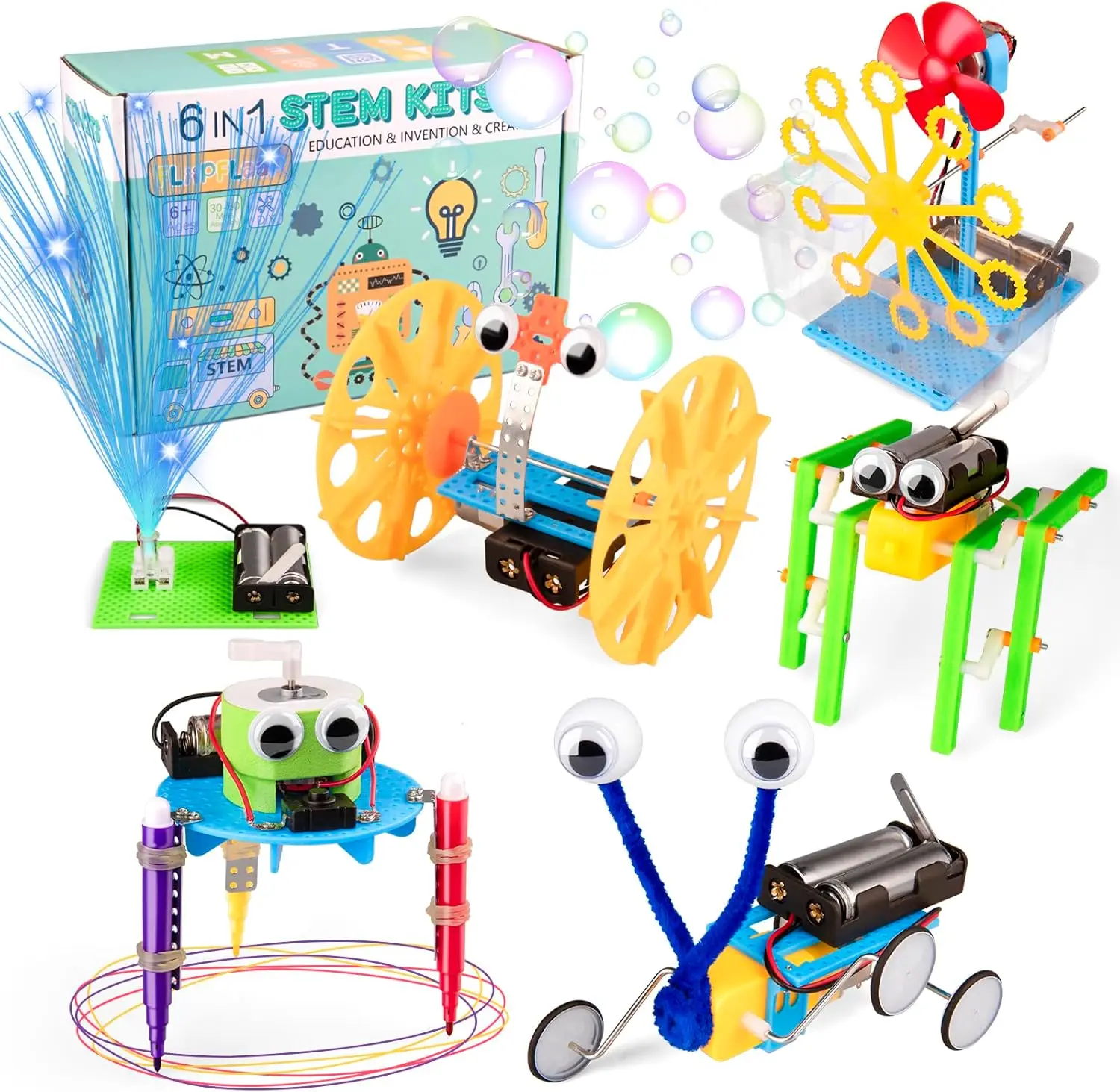 6 in 1 Stem Kits Robotics Science Kits for Kids STEM Educational Toys Science Kits Stem Learning Toys