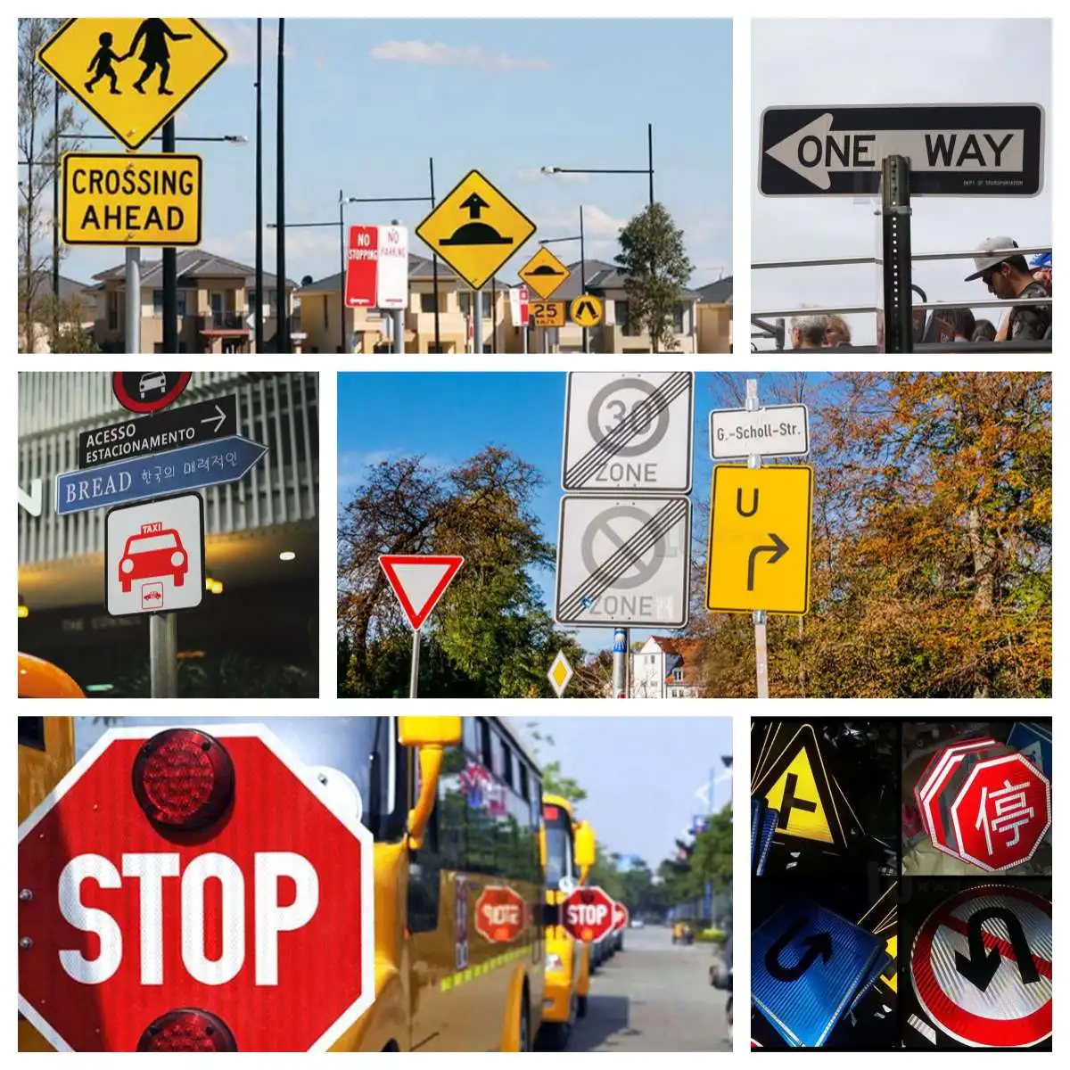 Customized Printable Self Adhesive Road Work Construction Caution Safety Traffic Reflective Sign Stickers for Warning Signage