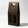 Caja de vino negra de doble paquete