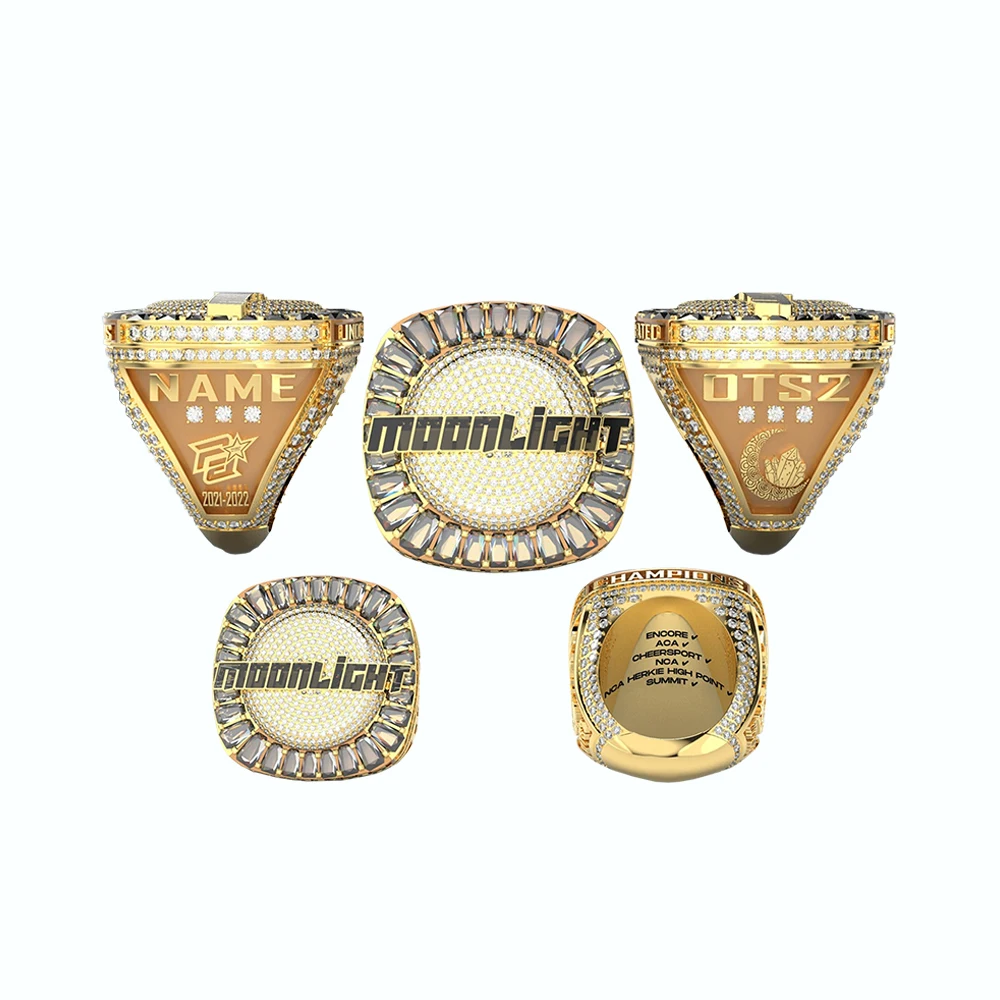 Customizable Brass Championship Ring for Women Men Kids in Softball Youth Football Baseball Basketball-Award Medal Made Metal