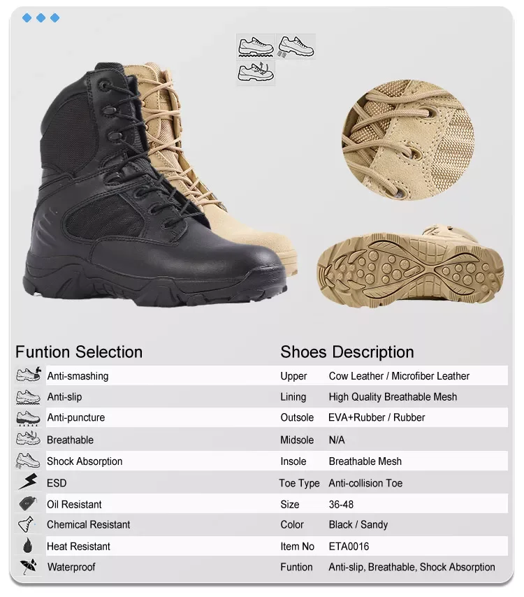 OEM Waterproof Hiking Hunting Shoes 