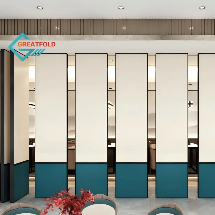 Modern Top-Hung Sliding Track Operable Wall Soundproof Movable Panel for Conference Centers Hotels Banquet Halls Conventions