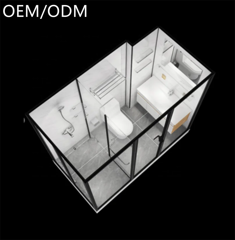 Shower Pod All in One Prefab Modular Bathroom Unit with Toilet