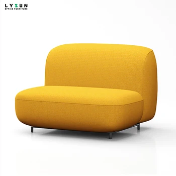 Modern Luxury Single Couch Quality Comfortable Office Leisure Sofa for Meeting Waiting Colorful Relax Reception Space Metal Set