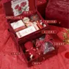 Confezione regalo a doppio strato in velluto rosso[D2Style]