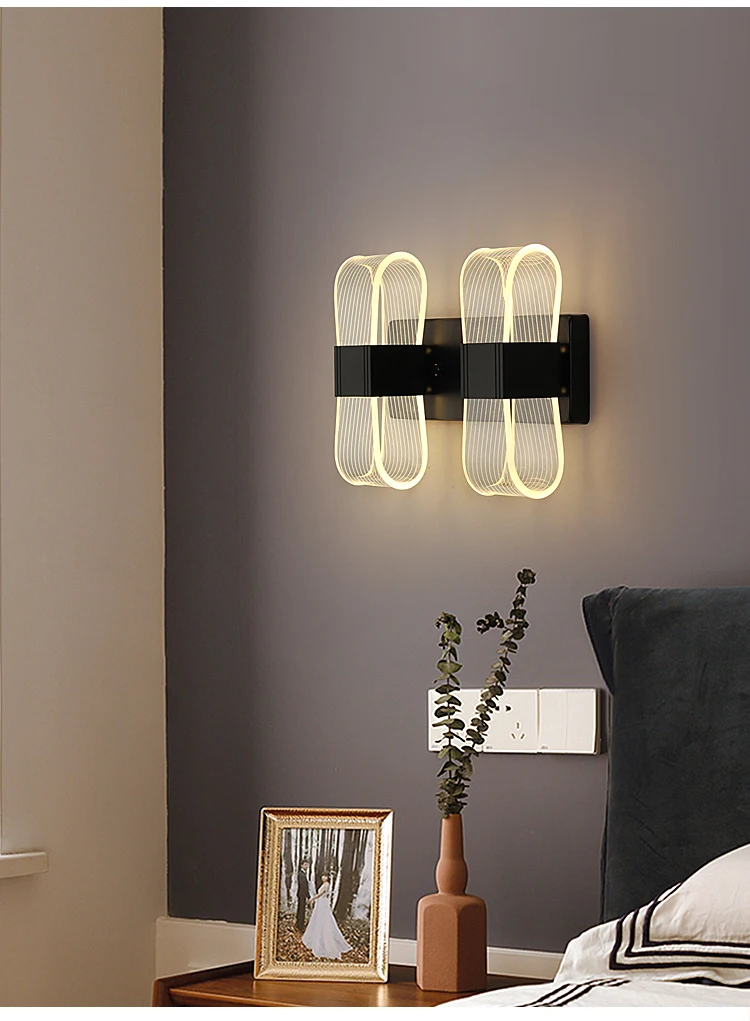 Art acrylic hotel corridor wall light creative personality wall light bedroom bedside LED wall lamp