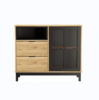 PB Sideboard for Living Room with 1 Door and 2 Drawer, entryway Console - Home Wood Furniture
