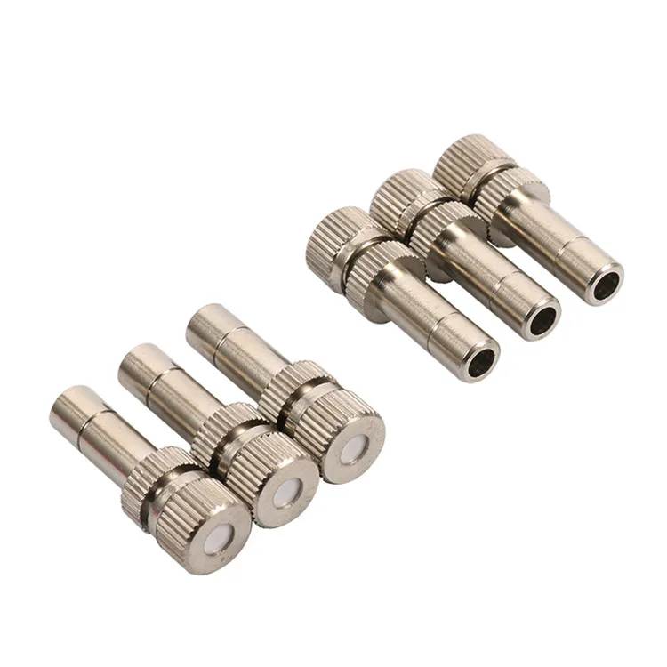 6mm Low Pressure Brass Fine Atomizing Misting Nozzle Anti Drip Misting Cooling System Nozzle Ceramic Gasket Garden Sprayer