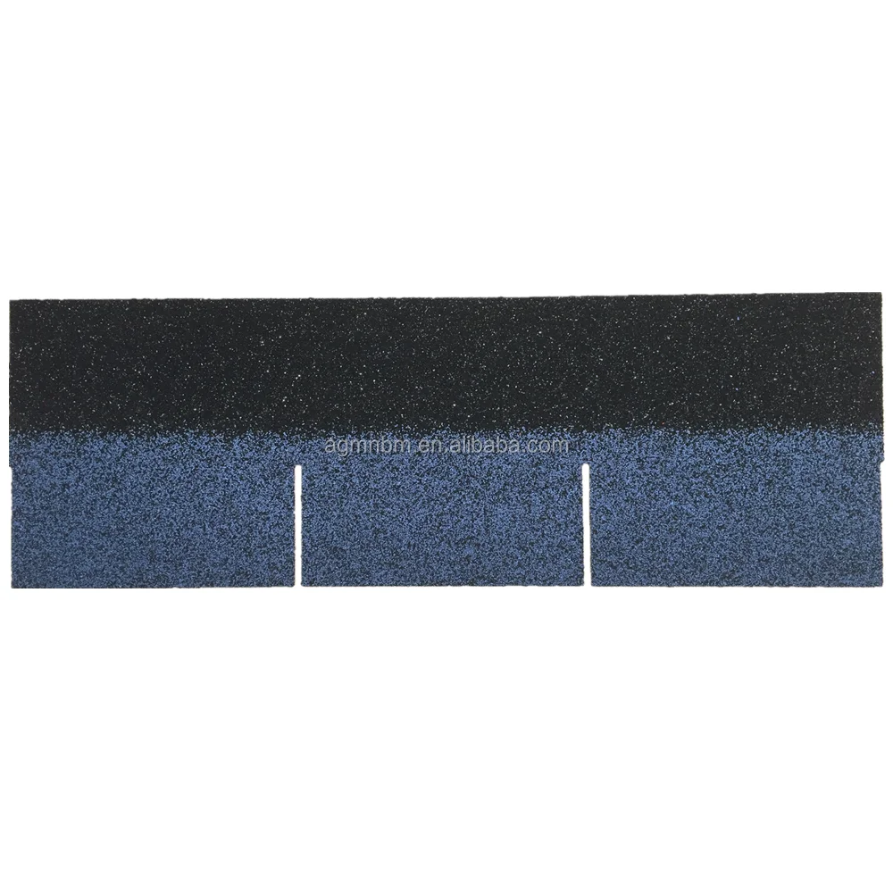 3-Tab Single Layer Asphalt Roofing Shingles Heat Resistant Glass Roofing Tiles Houses Hotels Plain Roof Sheet Material