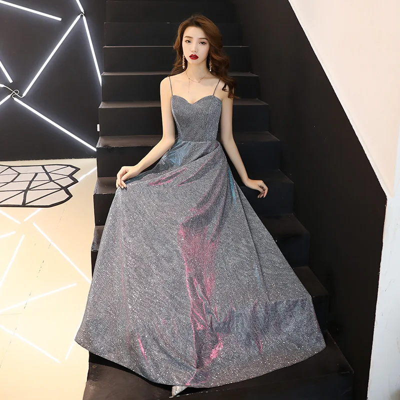 2019 Elegant Silver Sequined Evening Dresses for Formal Events 2019 Elegant Silver Sequined Evening Dresses for Formal Events