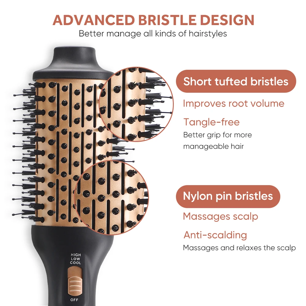 Professional One Step 1000w Hair Dryer Hot Air Brush Styler And Volumize Cepillo Secador Buy 3