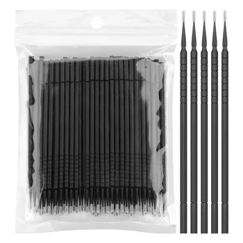 Wholesale 100 Pcs/bag Long Head Micro Brush Applicator Swab Lip Lash Extension Spoolie Cleaning Brush Lash Cleanser Brush