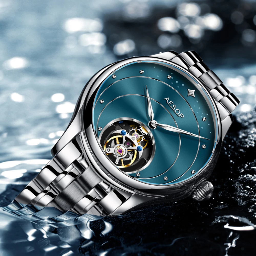 Aesop High End Quality Automatic Tourbillon Watch Luxury Flying