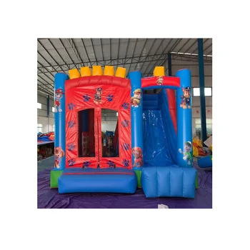 Best Price Cartoon Character Theme Combo Inflatable Bounce House Jumping Castle Paw Dog Patrol Bounce Slide Combo For Sale