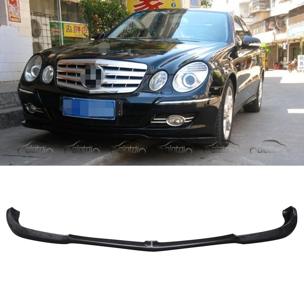 Mercedes E Class W211 E63 AMG CS Style Carbon Fibre Front Splitter Lip ...