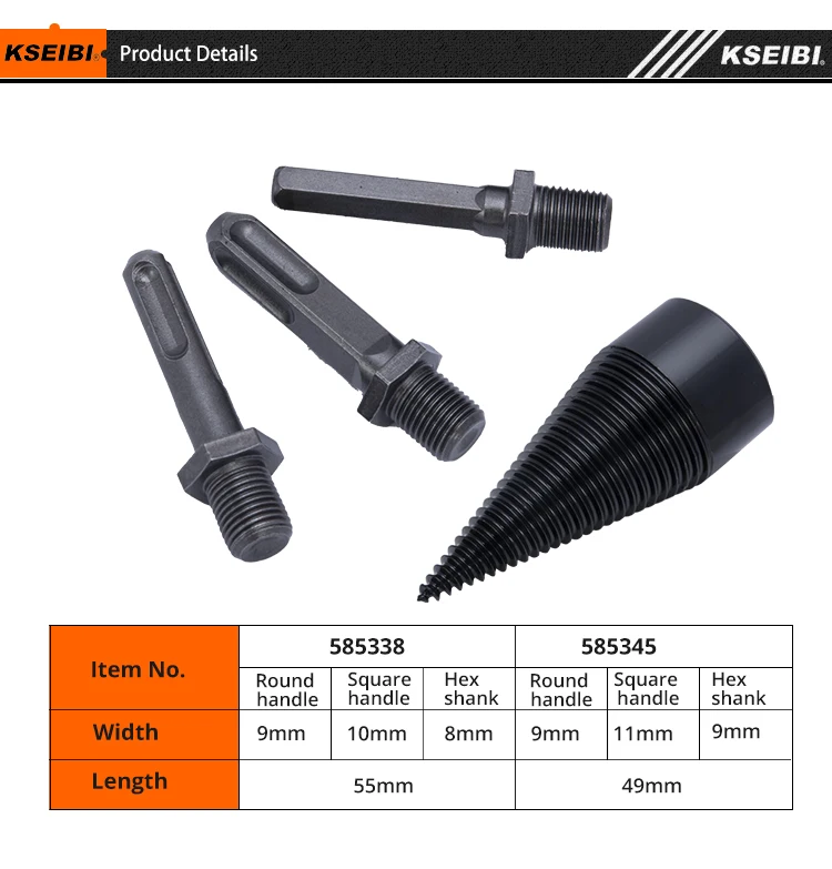 Split Blade Bit KSEIB Wood Splitting Bit Set - 4PC. 38MM Solid Drill Bits