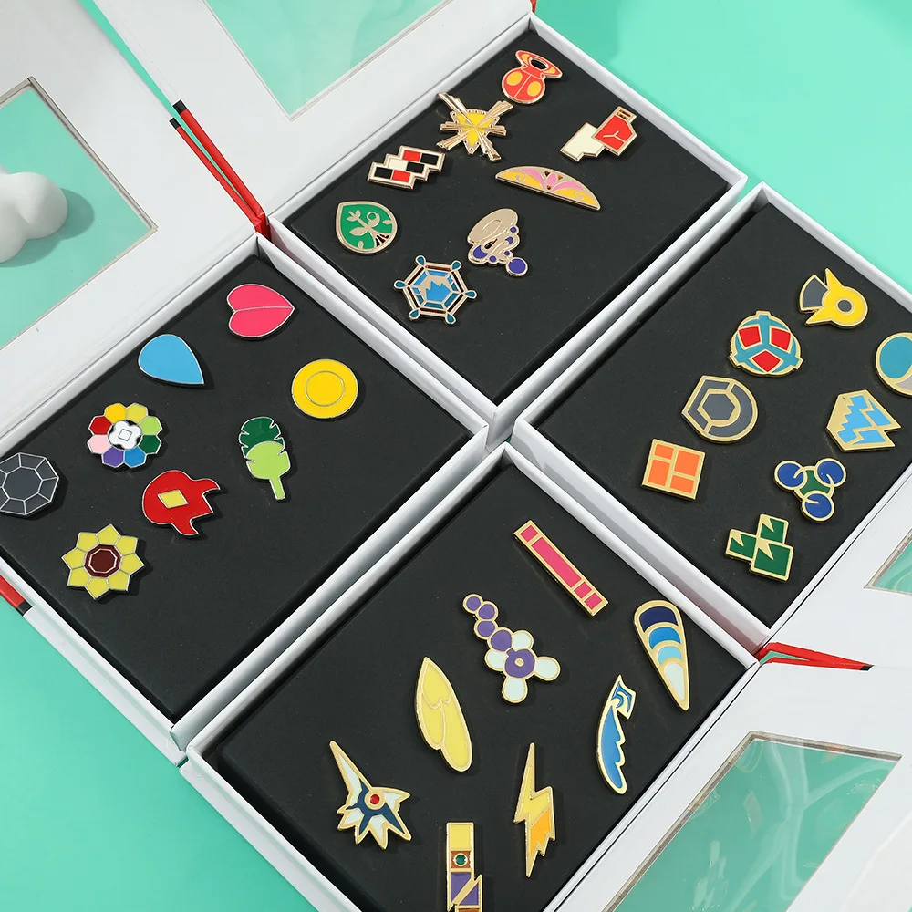 Прямая Продажа с фабрики карманные монстры 8 шт. наборов коллекционная Подарочная аниме металлическая эмалированная шляпа булавки