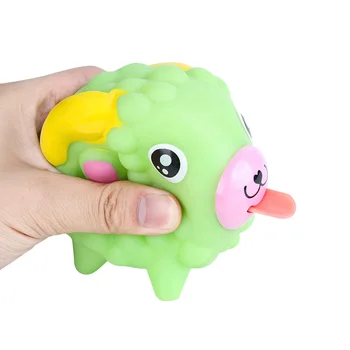 Hot selling Hot Cartoon Stress Relief Decompression Toys A Lamb That Can Stick Out Its Tongue