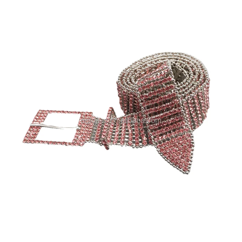 fashion gold waist chain belt  buckles women metal diamond rhinestone belt for dress