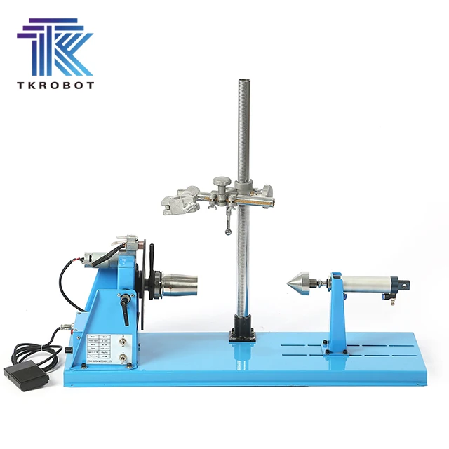 TKweld 220V Automatic Welding Positioner Turntable Chuck Core Bearing Through-Hole Timing Design Welder Positioner 600kg Load