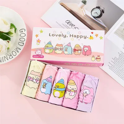 Милые трусики для девочек высокого качества 100% хлопковое детское нижнее белье для От 2 до 13 лет девочек