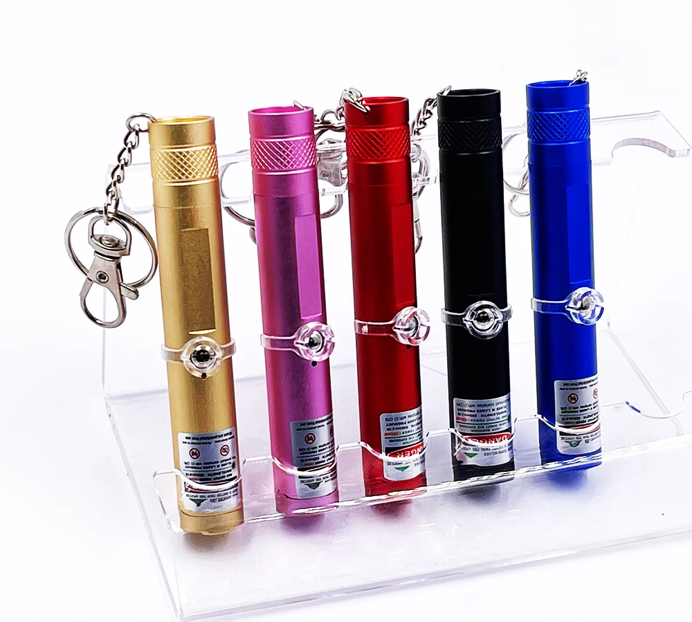 Portable 501USB Mini Handheld USB Interface Green Red Laser Pointer with Keychain