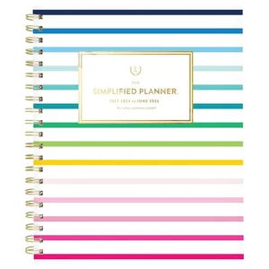 New Arrival Simplified 2026-2026 Custom Journal Organizer Agenda 8.5*11 Inches Weekly Planner with PVC and Paper Cover