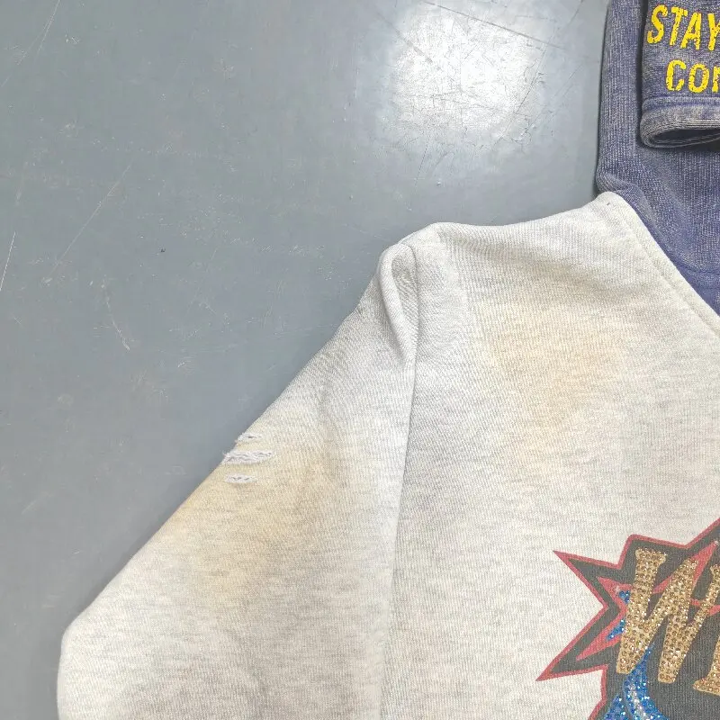 Salati Camo Acid Wash Hoodie French Terry Fabric 100 Percent Cotton Baggy Boxy Oversized Retro Streetwear Jacket gallery 3