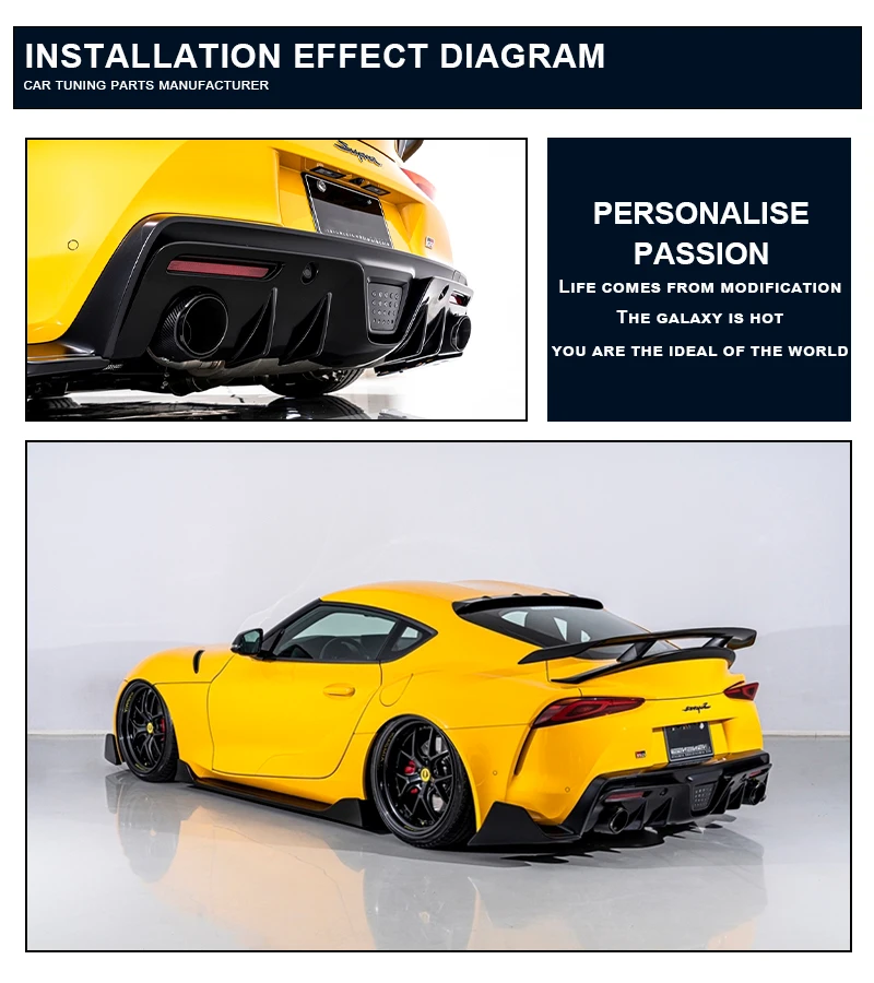Gain Diffuser Aim-gain Style Carbon Fiber Rear Diffuser for Toyota Supra